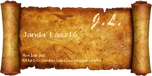 Janda László névjegykártya